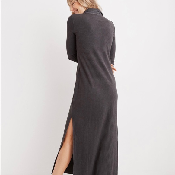 Aerie Ribbed Polo Midi Dress 